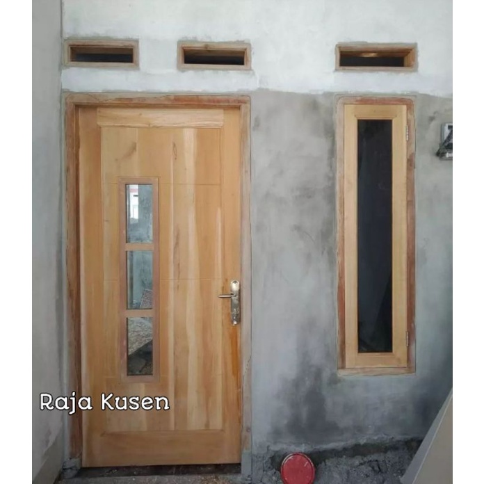 Pintu Single & Jendela Single berikut kusen 1 set free Loster
