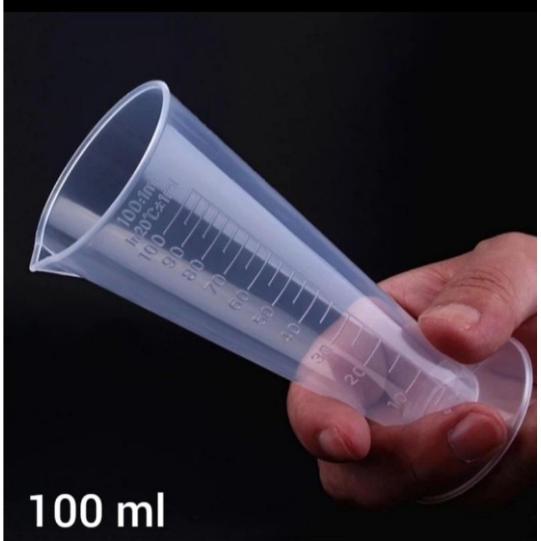 Gelas Ukur Plastik 100 ml gelas takar plastik 100ml