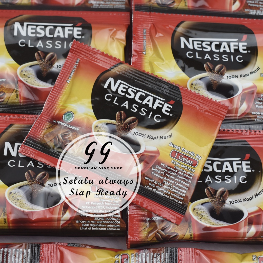 

Kopi Instan NESCAFE CLASSIC 2 Gram SACHET Nestle Coffee Kopi Instant