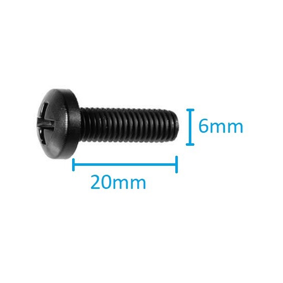 Nylon Screw Baud Plastik M6x20 M6 20mm bold spacer Ulir 6mm M6x20mm