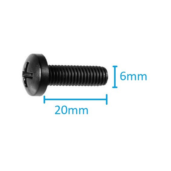 Nylon Screw Baud Plastik M6x20 M6 20mm bold spacer Ulir 6mm M6x20mm MJ27