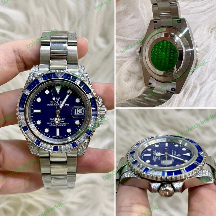 Selly jam tangan pria ring diamond termewah automatic