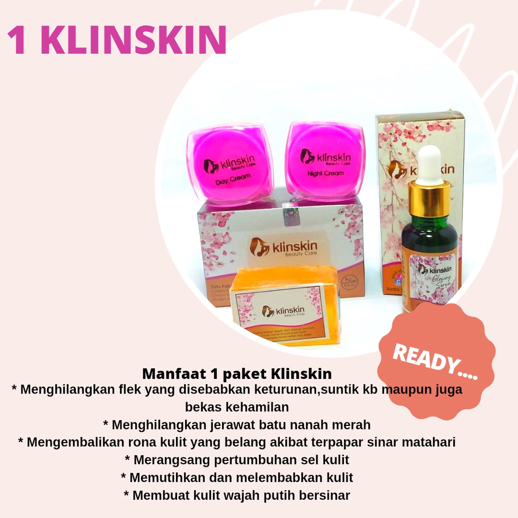 CREAM KLINSKIN 1PAKET ORIGINAL BPOM 100%
