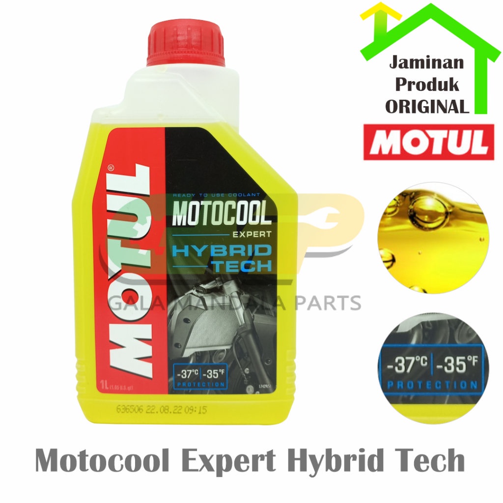 PUT Air Radiator Coolant Motul Motocool Hybrid Tech Autocool Expert Cairan Radiator 1Liter AST