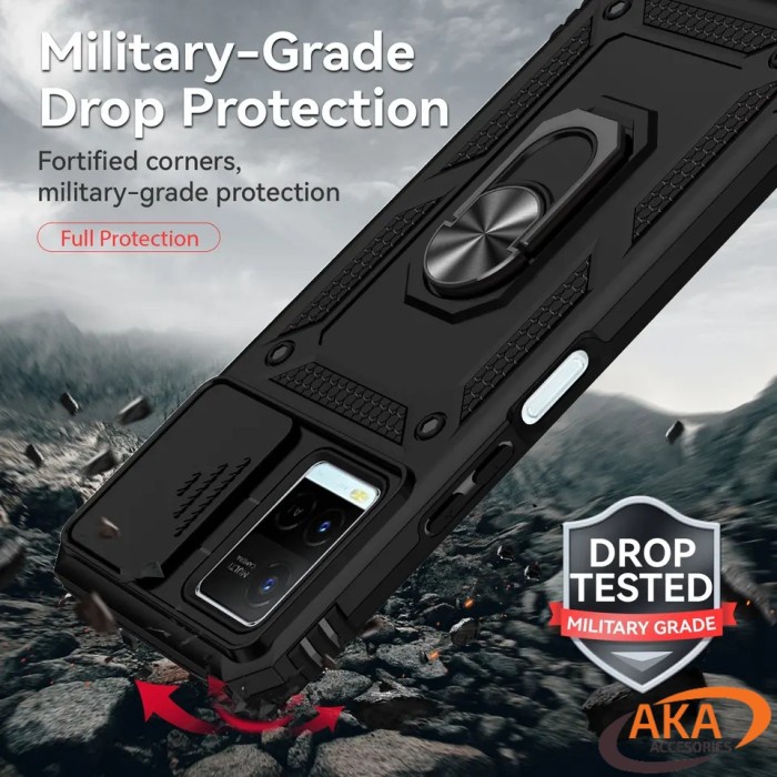 VIVO Y33s | Y33T | Y15s | Y01 | T1 | T1PRO PRO 5G HYBRID CASE SLIDE CAMERA PROTECTOR SHOCKPROOF ARMO