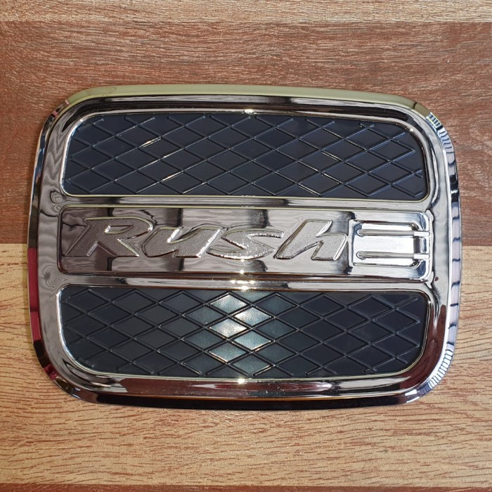 Tank cover hitam luxury Rush lama . Aksesoris mobil