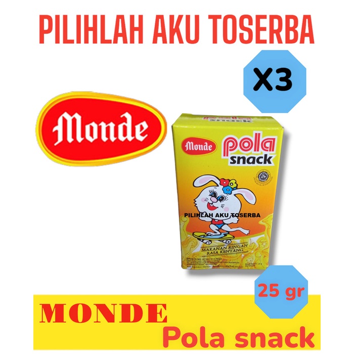 

Monde POLA SNACK 25 gr - ( HARGA 3 BOX )