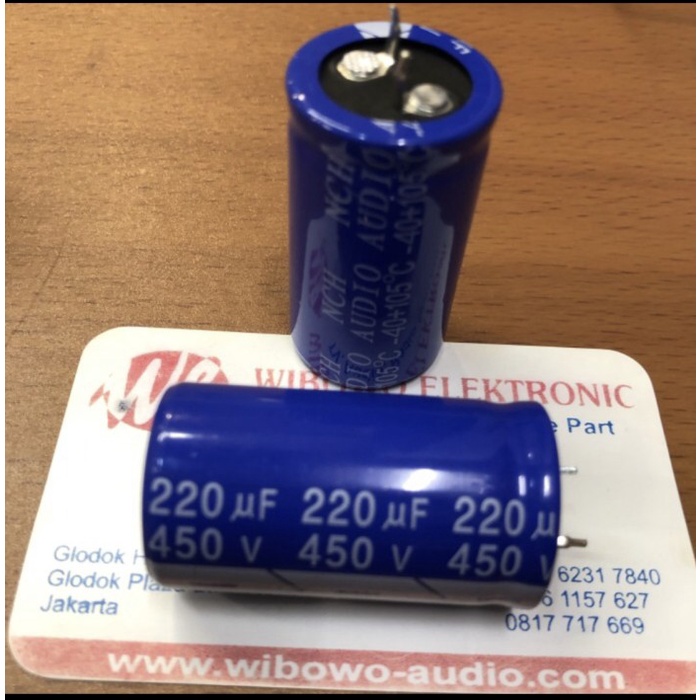 Capacitor elco 220uf 450V NCH AUDIO elko