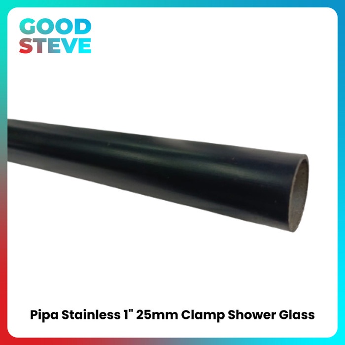 Pipa 1 inch 25mm Clamp Pipa Stailess Hitam