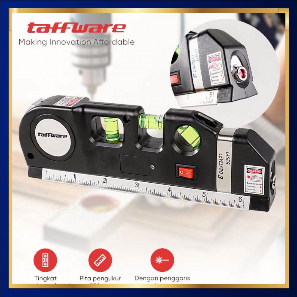 

LEVELPRO3 Penggaris Laser 250CM + Waterpass -TL144