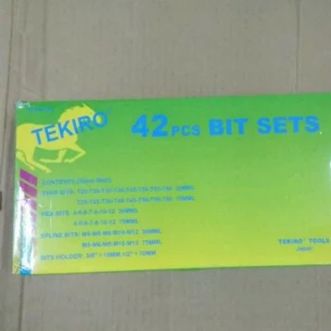 Mata sock Bit set 42 pcs TEKIRO - Mata kunci sok L bintang starbit