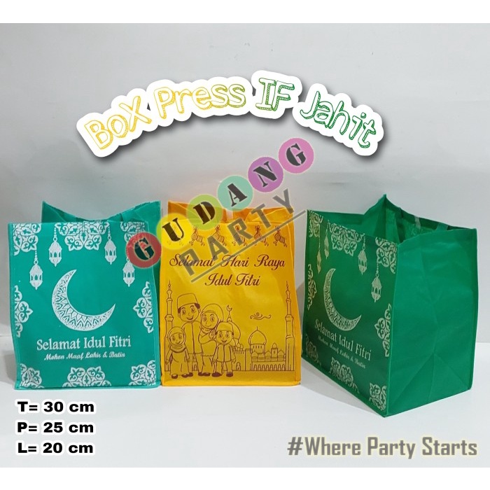 

[[ WSH - BEST SELLER ]] Box Nasi IF Jahit/Kantong Lebaran/Spunbond Box/Tas Bingkisan Lebaran