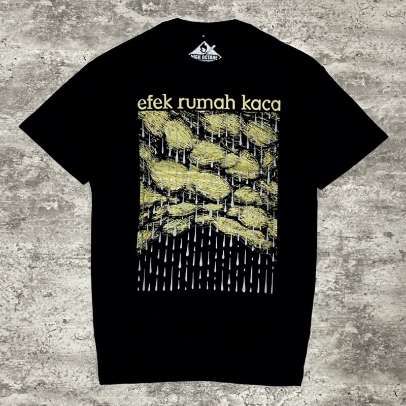 【COD】Efek Rumah Kaca - Hujan Jangan Marah Tidur pendek Fashion Hardworking T shirt TOP kaos