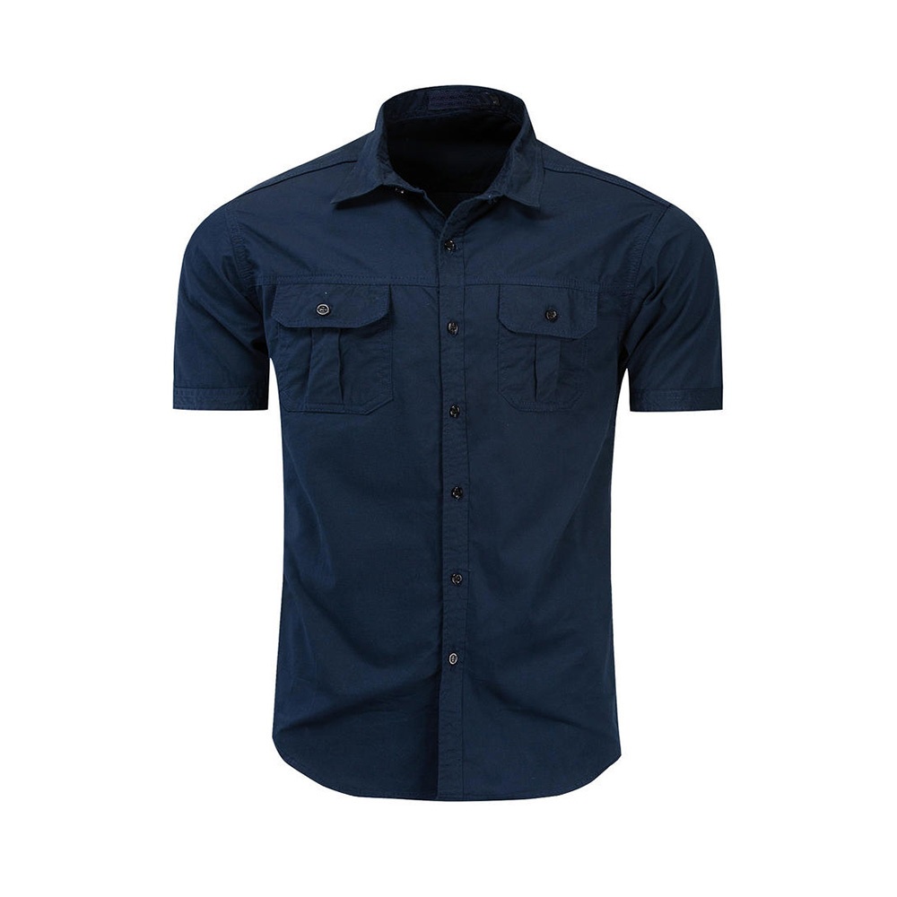 Kemeja Pria Seragam Kemeja Casual Sporhem Pria Polos Casual Formal PDL Pria Taktikal Sporhem Lengan 