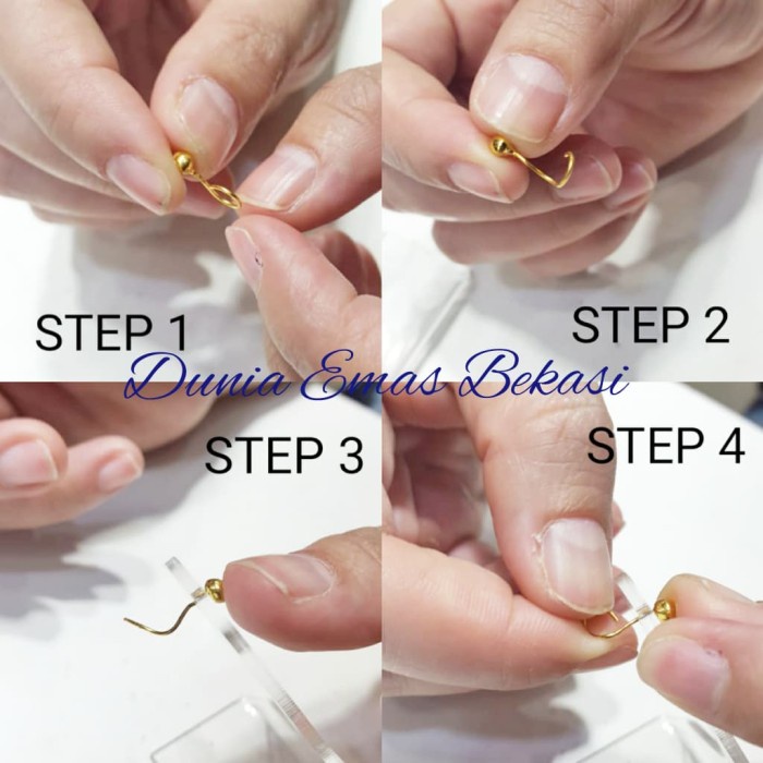 Anting Toge Bayi 1/4 gram Emas 24 Karat Hanya Sebelah.