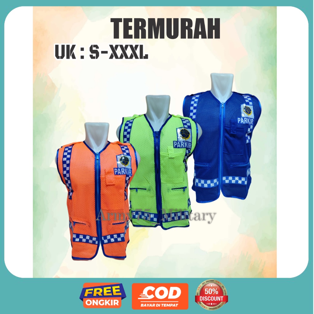 Army Atribut Rompi Parkir Jaring | Rompi Parkir | Rompi Lapangan | Rompi Pria | Rompi Bodyvest | Rom