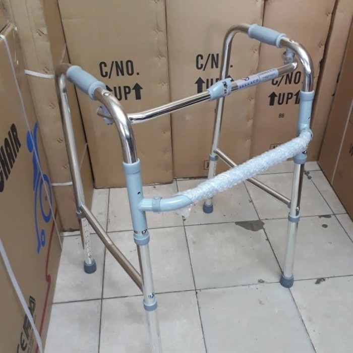 Walker/Tongkat Jemuran/Alat Bantu Jalan/Crutch Kaki 4 - Silver