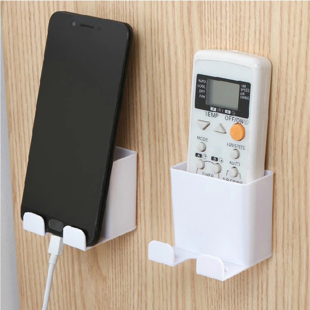 RAK HOLDER  HANDPHONE DINDING TEMPEL 2in1/ RAK CHARHER HP Kotak penyimpanan tempat charger Hp remote