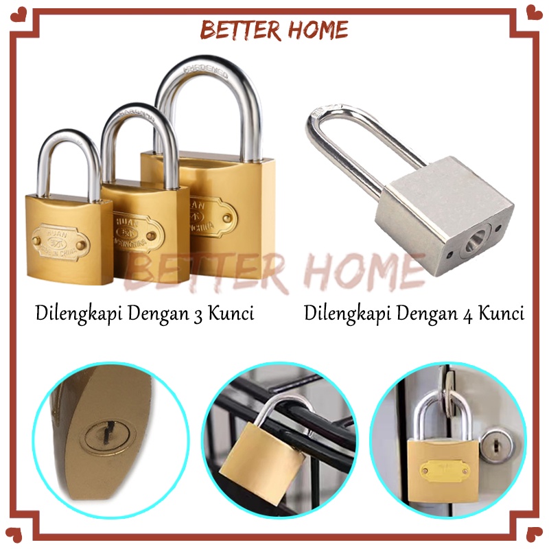 Gembok Anti Rust/Gembok Pintu/Gembok Pagar Panjang Pendek/Gembok Pintu Rumah