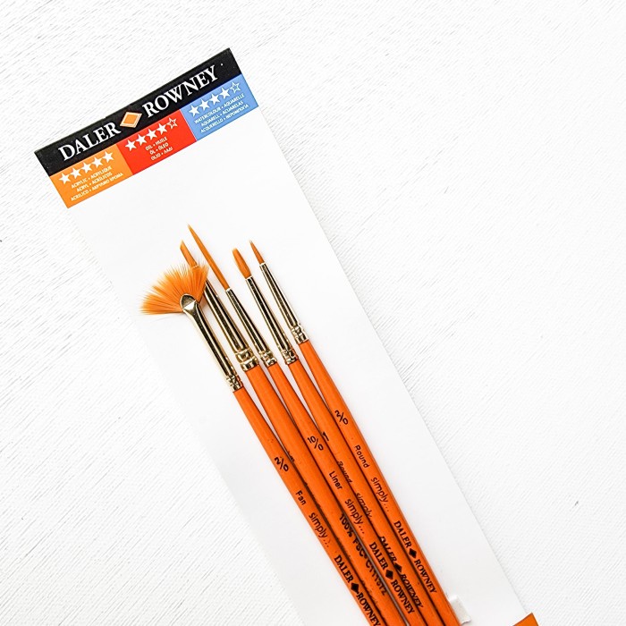 

FM - BEST SELLER Kuas Lukis Daler Rowney Gold Taklon Synthetic Brush Sets - 5 sets 500