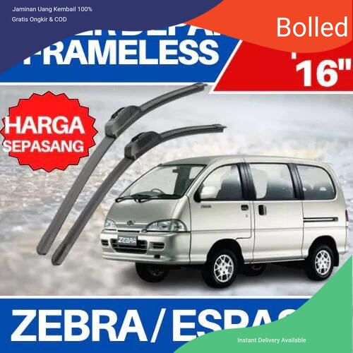wiper frameless banana full karet daihatsu zebra espass BolLed