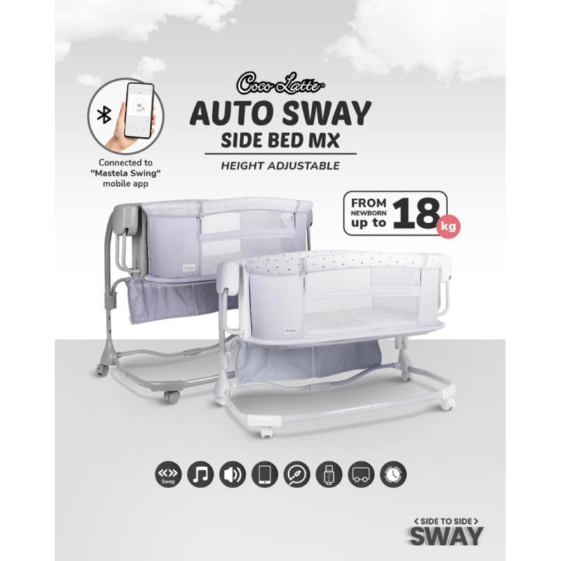 cocolatte auti sway side bed mx babybox bayi