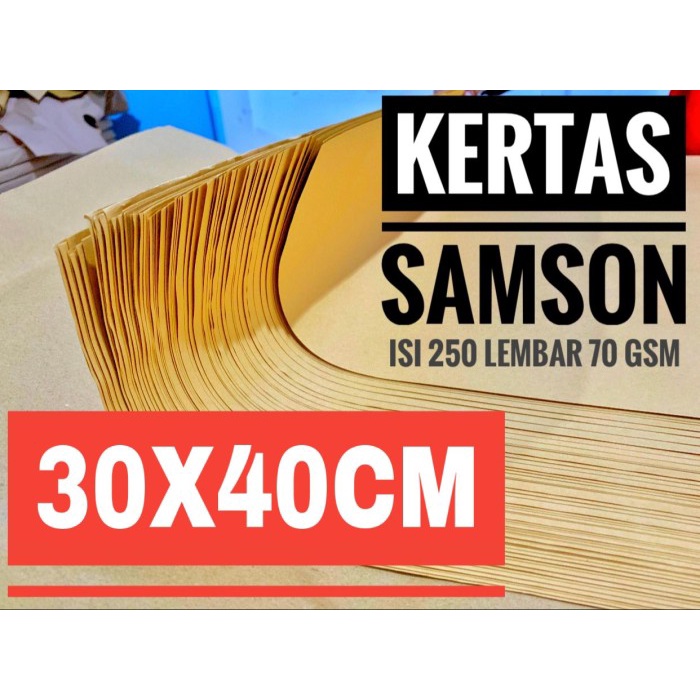 

kertas samson 30x40cm | kertas coklat | bungkus paket |paper | kraft - 250 Lembar