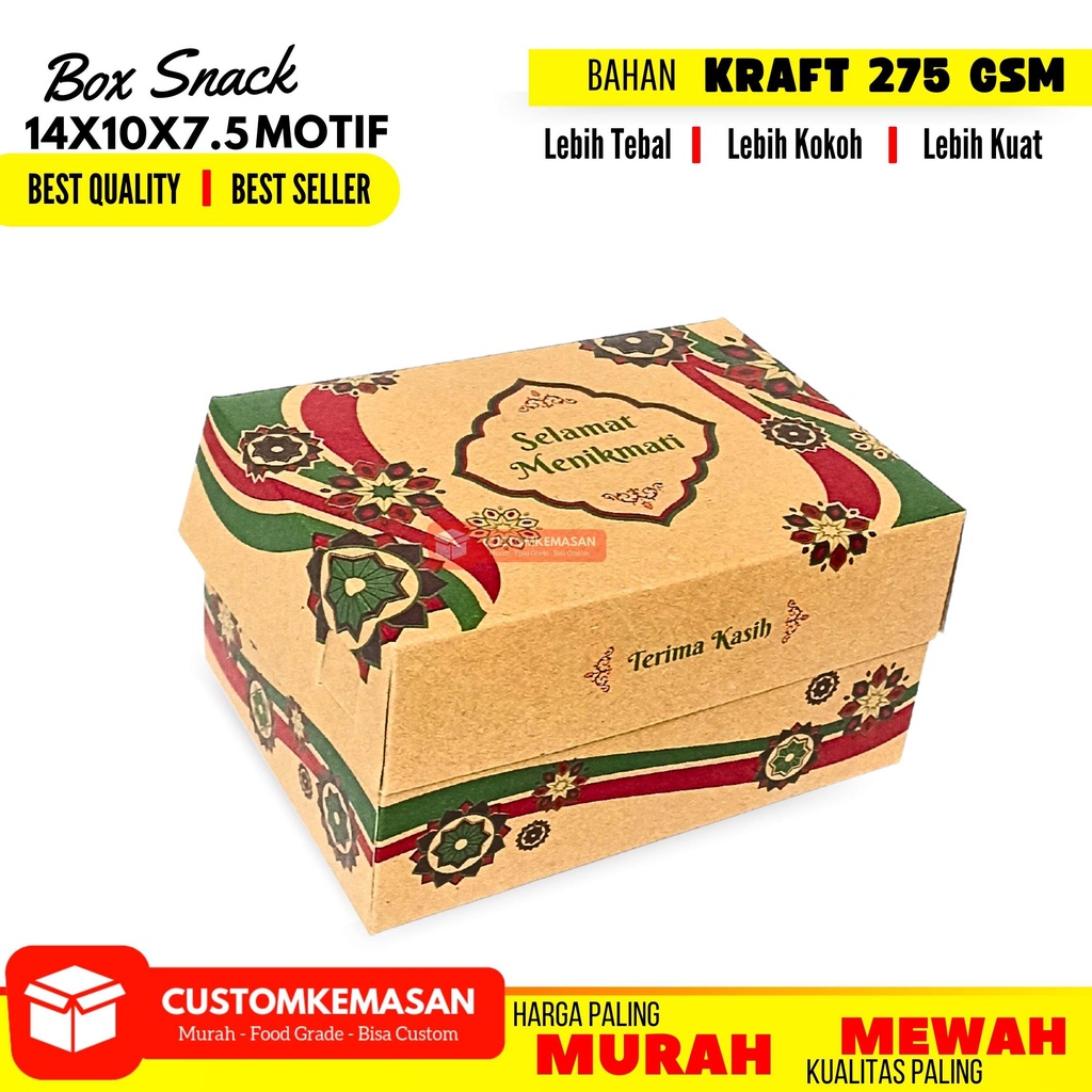 Box Snack / Kardus Snack / Dus Snack / Box Snack Kue / Kotak Snack Box /  Box 14x10x7.5 / Snack Box 