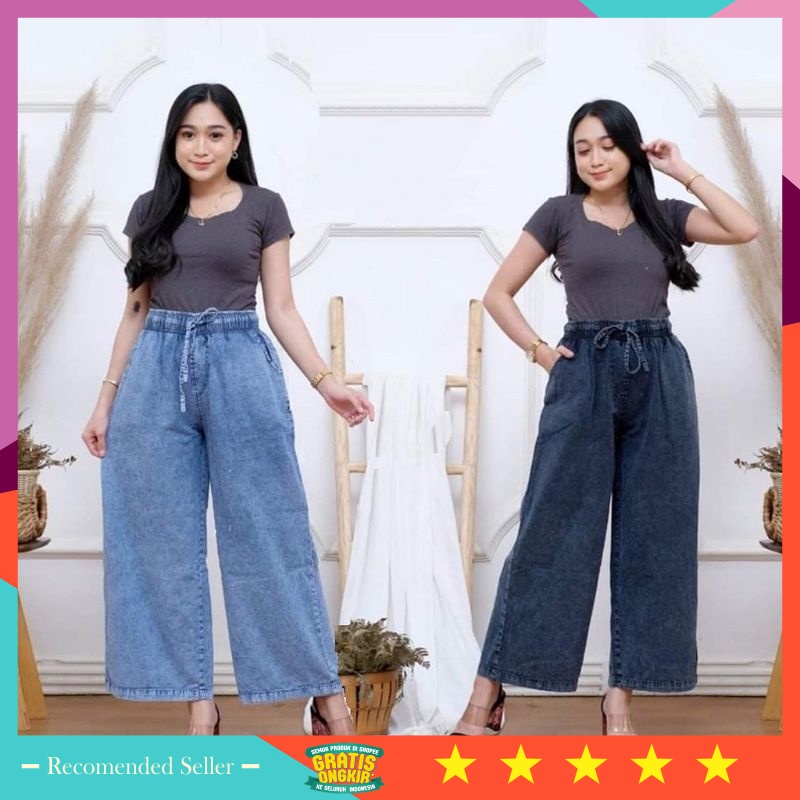 Bawahan Jeans Wanita Denim Murah / KULOT JEANS RAWIS // CELANA PANJANG WANITA JEANS RAWIS / KULOT RA