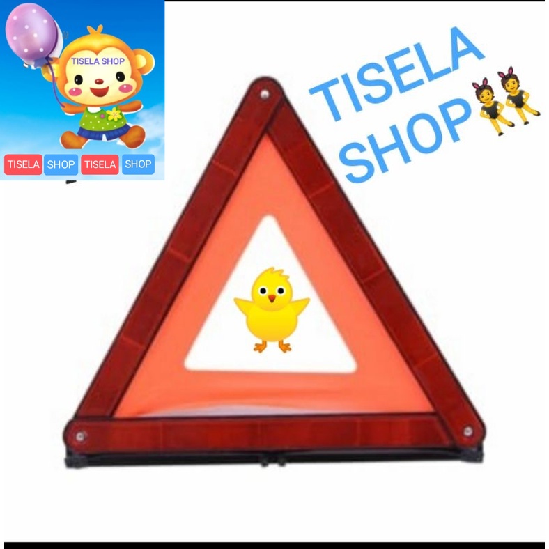 krisbow segitiga pengaman merah triangle reflektor sign car mobil 10203380