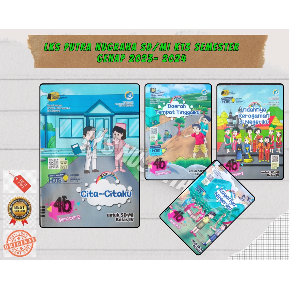 LKS Putra Nugraha SD MI Kelas 4 - Genap Kurikulum K13 2023/2024 - LKS TEMATIK, BAHASA INGGRIS, PENJA