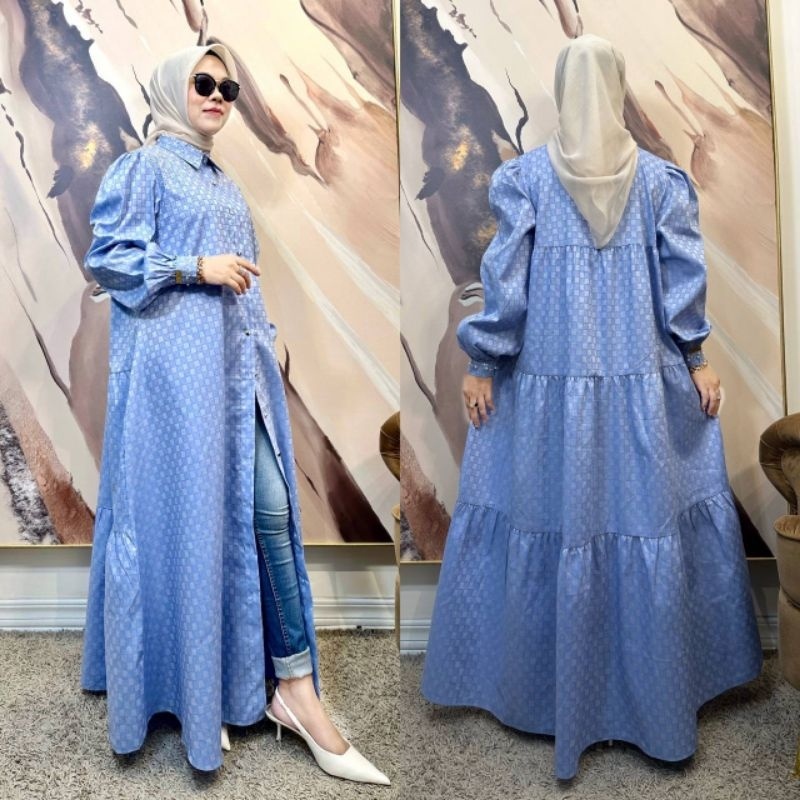 RAHTU Dress Series by ART FASHION Mat Katun Zara Import Full Kancing READY RUMAH GAMIS SURABAYA