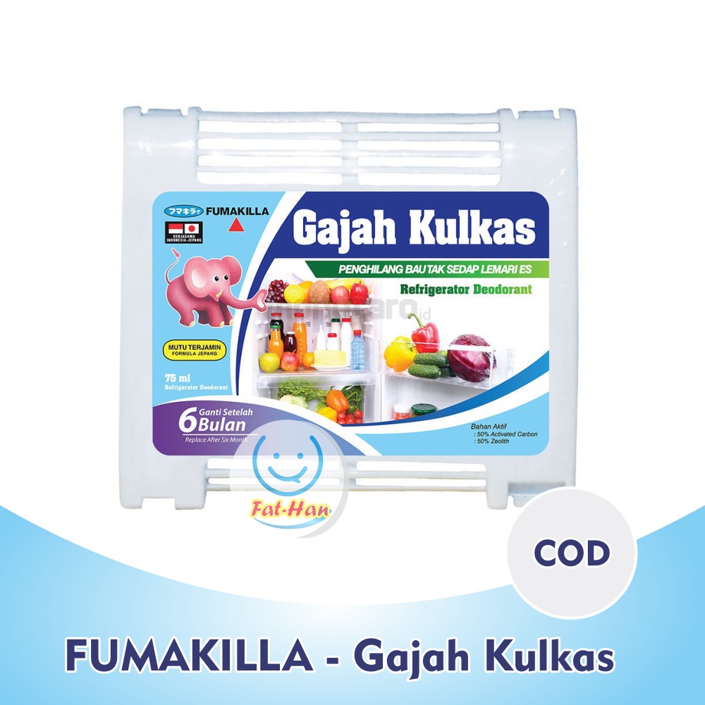 FUMAKILLA Gajah Kulkas Penghilang Bau Lemari ES / Pengharum Lemari ES