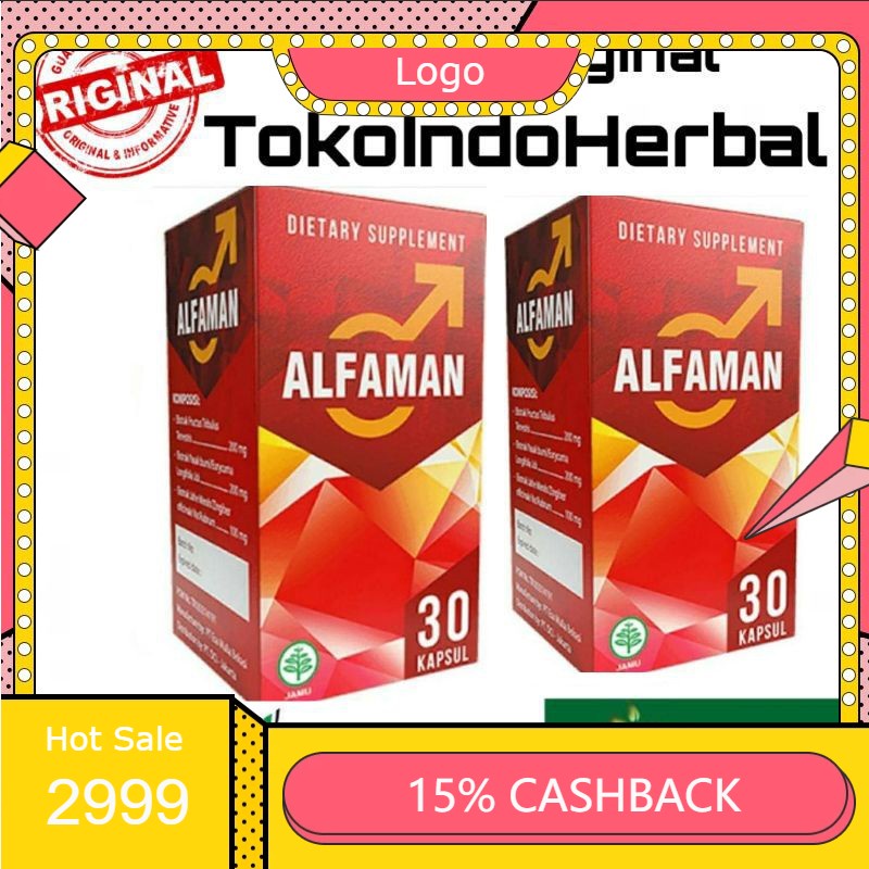 (Terlaris) Alfaman Asli Obat Stamina Pria Original