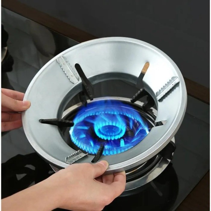 Tatakan Cover Alas Kompor Penghemat Api Gas Stove Tungku Anti Angin