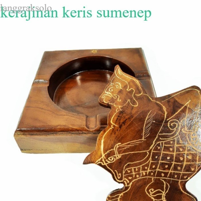 

Asbak Ukir Cukit Motif Tokoh Wayang S emar 80 antik