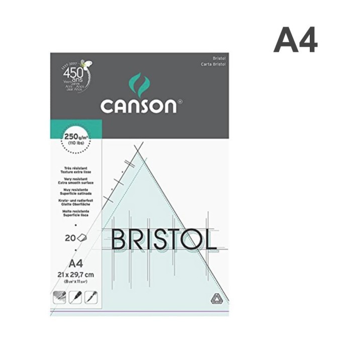 

Andriant Canson Bristol Drawing Pad A4 - 250gsm