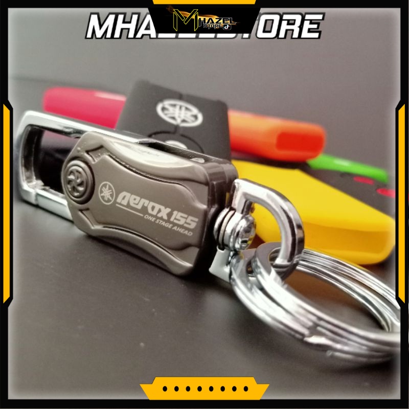gantungan kunci remote keyless motor yamaha aerox logo