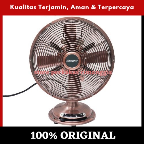 Krisbow 8 Inci Kipas Angin Meja Vintage - Copper/kipas angin