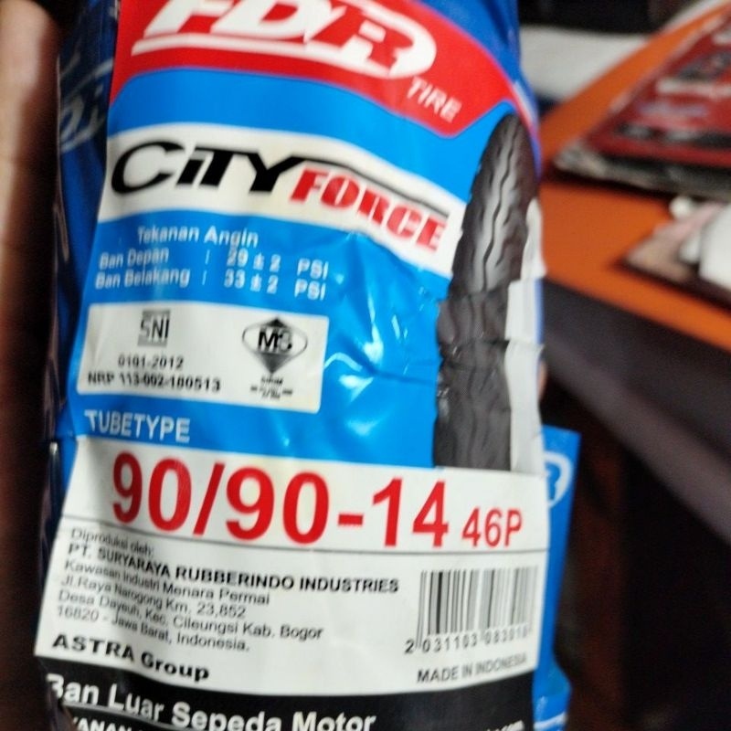Ban Luar motor matic 90/90-14 FDR CITY FORCE TUBE TYPE lapak ksm lapak ksm