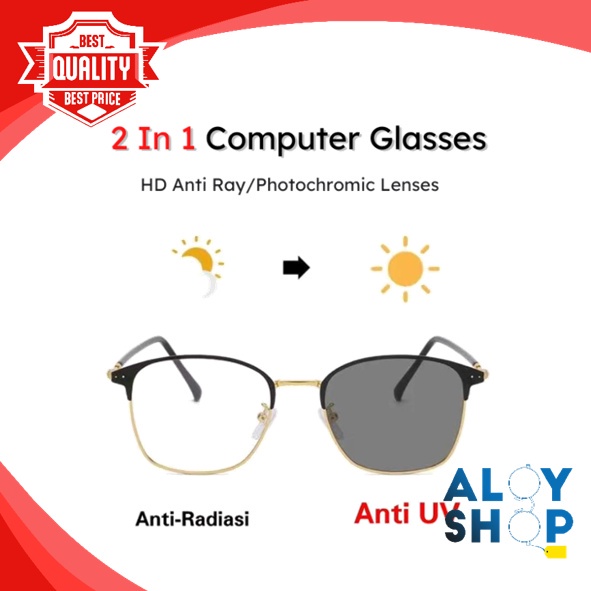Kacamata Anti Radiasi Photocromic + Anti Radiasi
