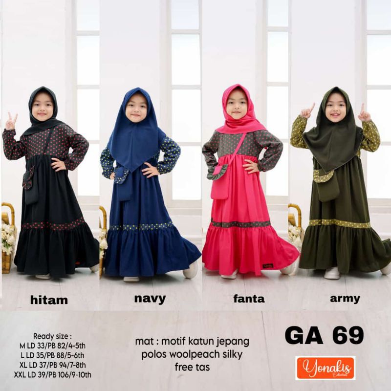 UMAYA - GAMIS ANAK BY YONAKIS ORIGINAL / set gamis anak /gamis yonakis
