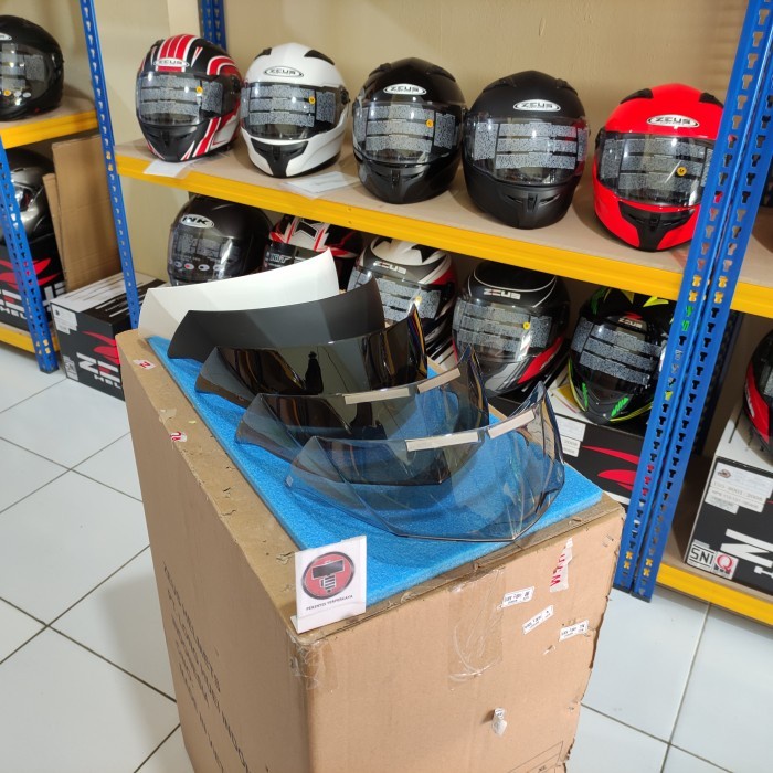 [Best Seller] ZEUS ZS 613C Spoiler Peak Chinbar - SPOILER PUTIH