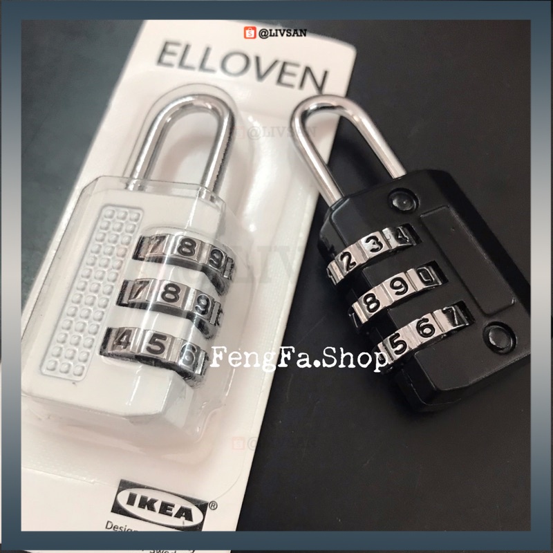 ELLOVEN gembok putih serbaguna untuk koper tas kecil besar hitam angka pin kode MINIMALIS MEWAH ELEG