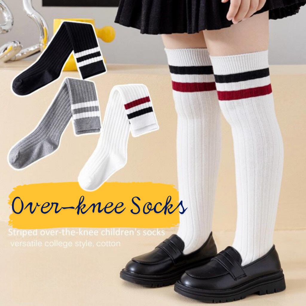 Over Knee Socks / Kaos Kaki Anak Diatas Lutut / High Knee Socks / Overknee Socks