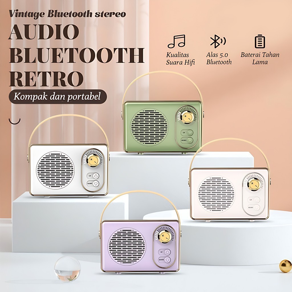 Portable Mini Speaker Wireless Bluetooth Radio Radio Mini Wireless Portable Model Cyberland Multi-co
