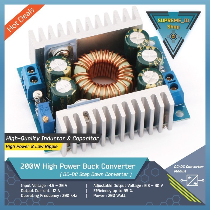 200W High Power DC-DC Step Down Buck Converter | 12A