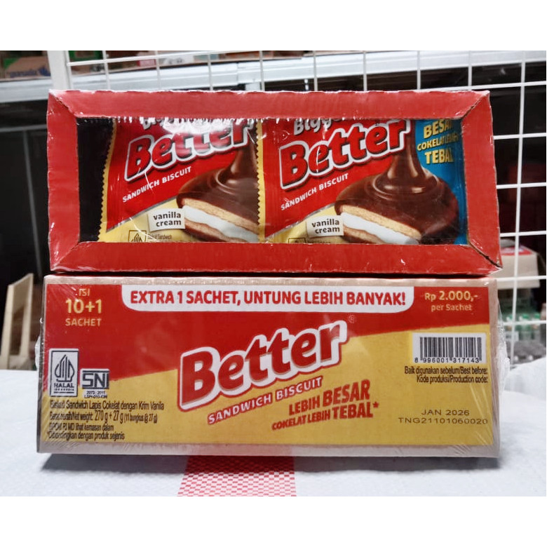 

MAYORA BETTER SANDWICH SACHET ISI 10+1
