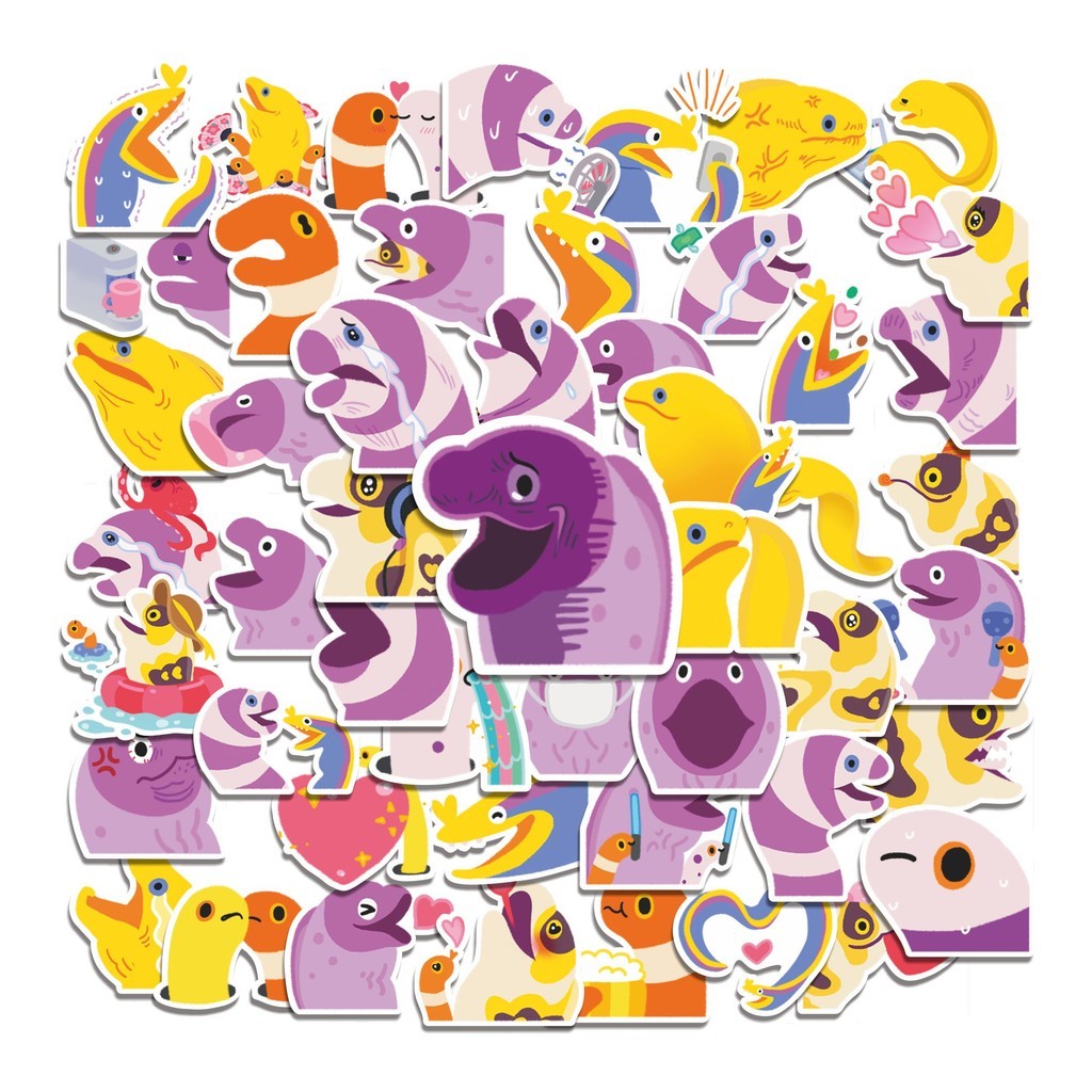 

COD 50 Pcs Stiker Swift Moray Eel / Belut Moray Gesit Lucu Anti Air Untuk Dekorasi Notebook Sepeda Skateboard Handphone