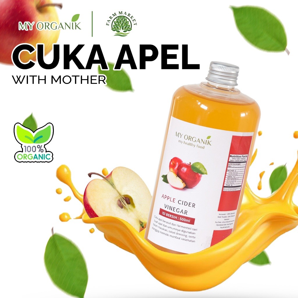 

My Organik Cuka Apel Asli Minuman Diet Premium Pure Original Cuka Apel Murni Organik 500ml